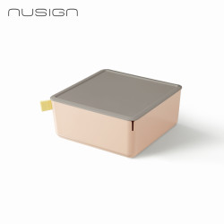 Uzglabāšanas kastīte Deli Nusign 212x212x93.5mm, rozā