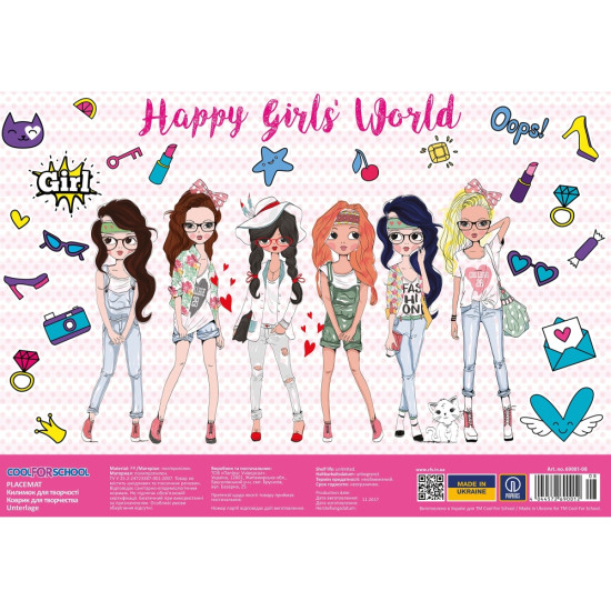 *Galda paliktnis CFS Happy Girls, A3