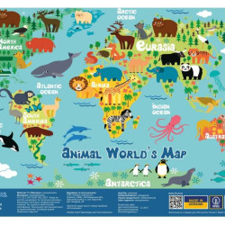*Galda paliktnis CFS Animal World Map, A3