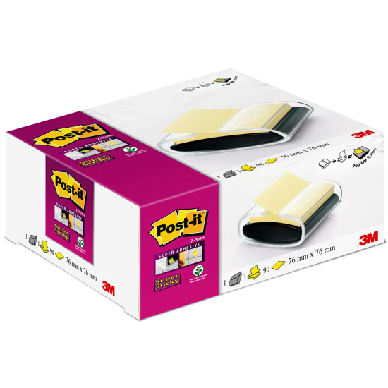Диспенсер для заметок Post-it "PRO-B-1SSCY-R330", Black, Pop-up