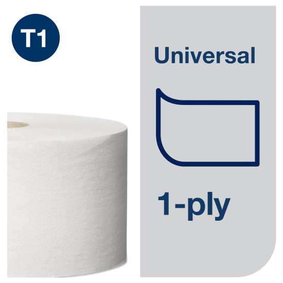 Tualetes papīrs Tork 120160 Universal Jumbo T1, pelēks, 1slānis, 480m, 2400lapas, 6ruļli