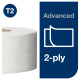 Tualetes papīrs Tork 120280 Advanced Jumbo Mini T2, balts, 2 slāņi, 170 m, 850 lapas, 12 ruļļi