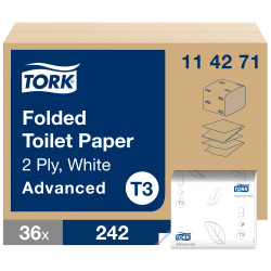 Tualetes papīrs Tork 114271 T3, 2 slāņi 36gb/iepak