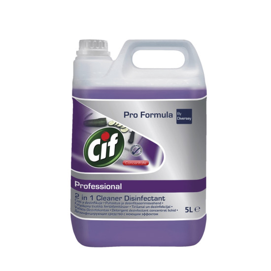 Чистящее дезинфицирующее средство CIF Professional 2в1, Clear, 5л