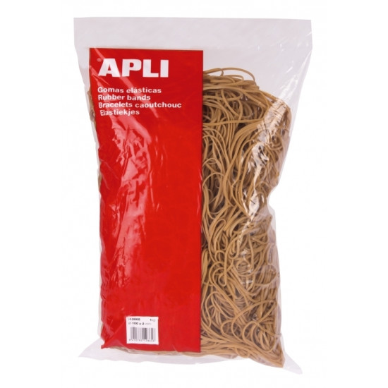 Kancelejas gumijas Apli, Ø100mmx2mm, 100g, brūnas