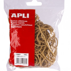 Kancelejas gumijas Apli Ø120x2mm, 100g, brūnas