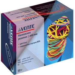 *Kancelejas gumijas deVente Ø60mm, 50g, asorti
