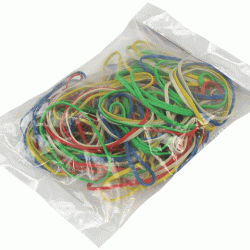 *Kancelejas gumijas Datex Ø40mmx1.5mm, 50g, asorti