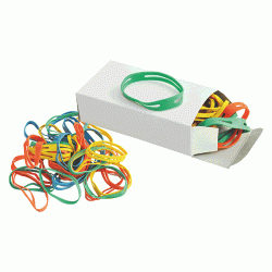 *Kancelejas gumijas Q-Connect Ø150mmx11mm, X-veida,100g), asorti