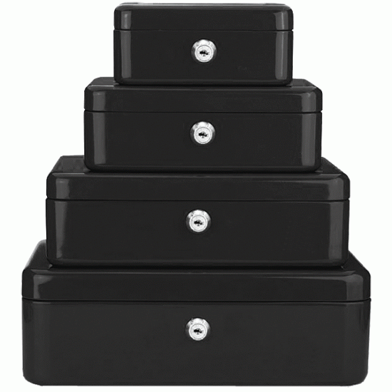 *Naudas kaste BNT 152x115x80 mm melna.