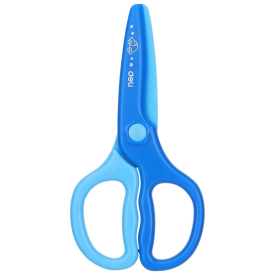 Šķēres bērniem Deli Comiko 12cm, plastmasas, caurspīdīgas