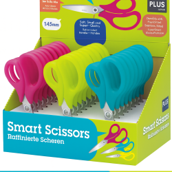*Šķēres PLUS SMART 14.5 cm, asorti