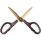 *Šķēres Plus Fitcut Curve Titanium 17.4cm, brūnas