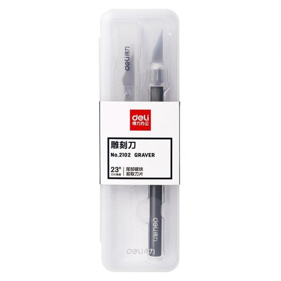 Резак Deli 2102, Grey, 10 сменных лезвий