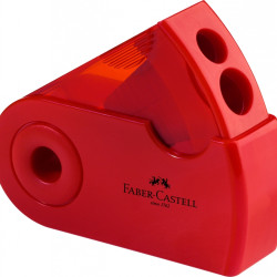 Точилка Faber-Castell Sleeve Twin, с контейнером, Red/Blue