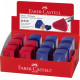Точилка Faber-Castell Sleeve Twin, с контейнером, Red/Blue