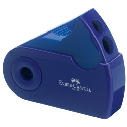 Точилка Faber-Castell Sleeve Twin, с контейнером, Red/Blue