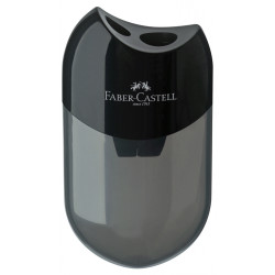 Zīmuļu asināmais Faber-Castell,  divi diametri, ar konteineru, melns