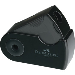 Zīmuļu asināmais Faber-Castell Sleeve Mini, viens diametrs, ar konteineru, melns