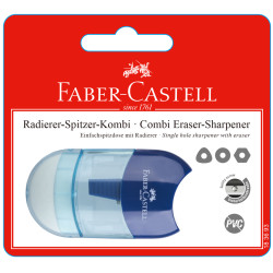 Zīmuļu asināmais ar dzēšgumiju Faber-Castell, viens diametrs, zils