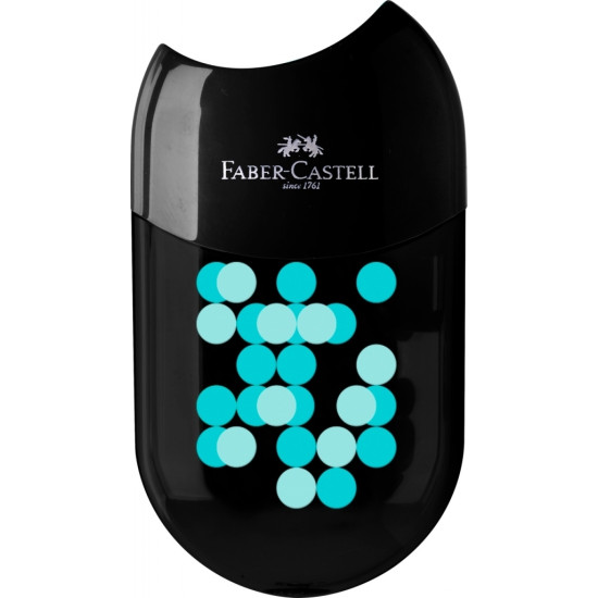 Точилка Faber-Castell TwoTone, с двумя диаметрами и ластиком, Ассорти.