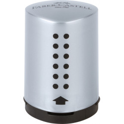 Точилка Faber-Castell Grip 2001 Mini, Silver, Эргономичный хват
