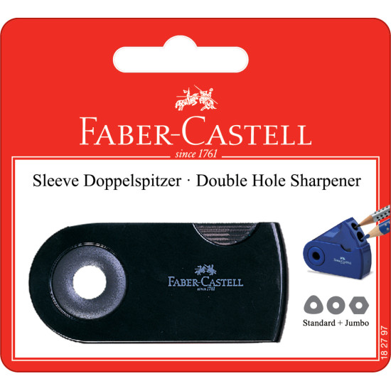 Точилка Faber-Castell Sleeve, Встроенный Ластик, Assorted