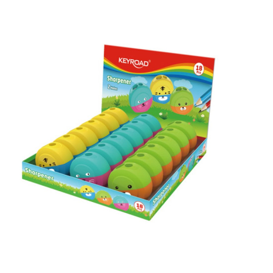 *Zīmuļu asināmais Keyroad Speedy Snail ar konteineru, divi diametri, asorti