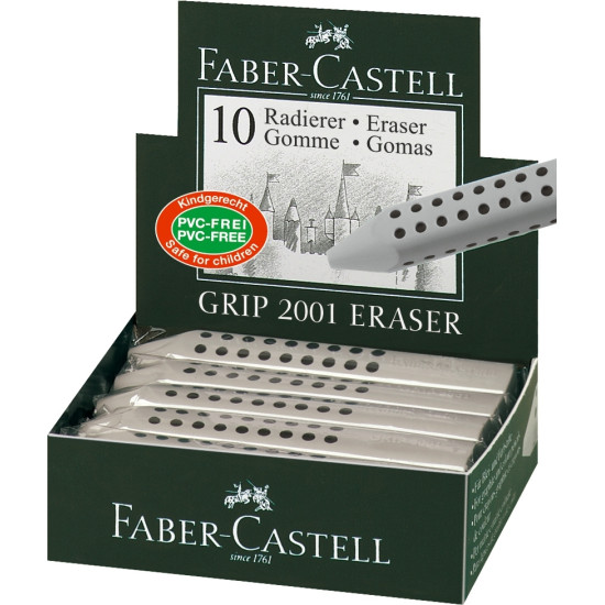 Dzēšgumija Faber-Castell Triangular Grip 2001, pelēka