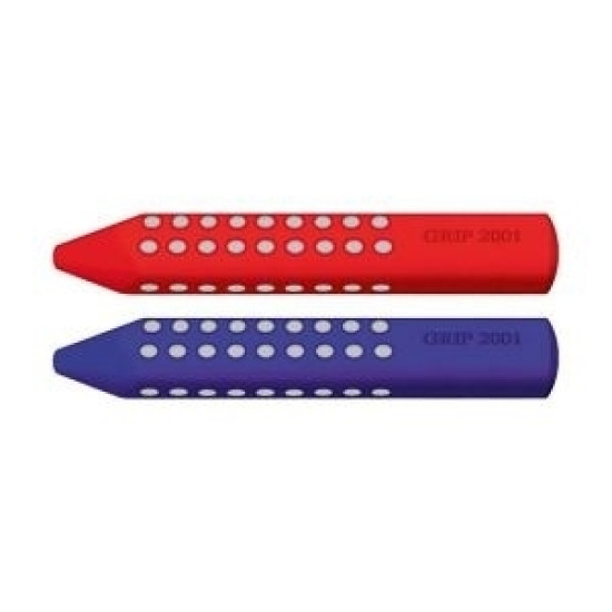 Dzēšgumija Faber-Castell Triangular Grip 2001, sarkana/zila