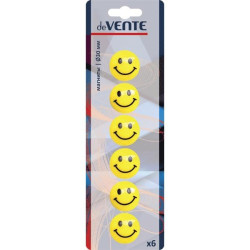 *Magnēti tāfelēm deVente Smile, Ø30mm, 6gab/iep, dzelteni