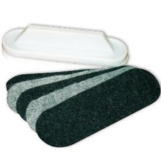 Sūklis baltai tāfelei Oval Mini 39x128mm, magnētisks