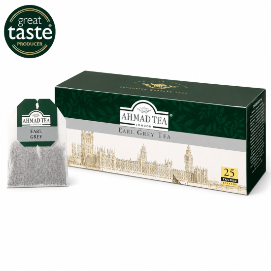 Melnā tēja ar bergamotu Ahmad Tea Earl Grey, 25gabx2gr