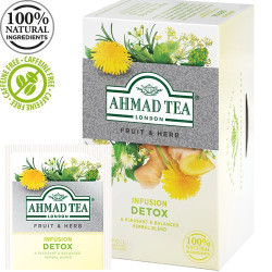 Zāļu un augļu tēja Ahmad Detox, 20 gab.x2g, folijā