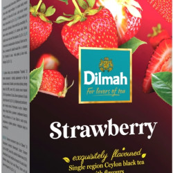 Melnā tēja Dilmah Zemeņu, 20gabx1,5g