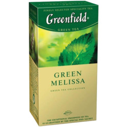 Zaļā tēja Greenfield Green Melisa, 25 gab.x2g