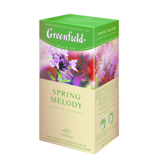 *Melnā tēja Greenfield Spring Melody, 25 gabx1.5g