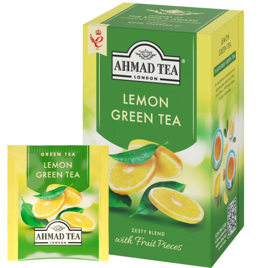Зеленый чай Ahmad Lemon Vitality, Multicolor, 20 пакетиков, Оптимальная свежесть