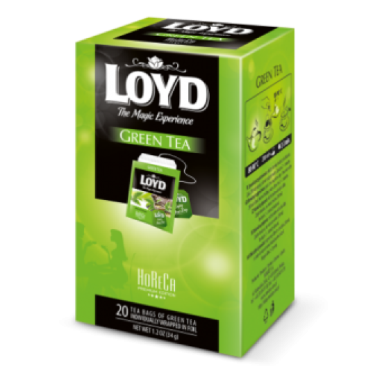 Zaļā tēja Loyd Green Tea, 20gab.x1.7g