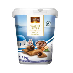 Vafeļu spilventiņi Feiny Biscuits, ar šokolādes-lazdu riekstu pildījumu, 150gr