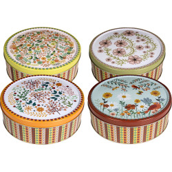 Sviesta cepumi Flower Decor Mix ar šokolādes gabaliņiem, metāla kārbā, 400g