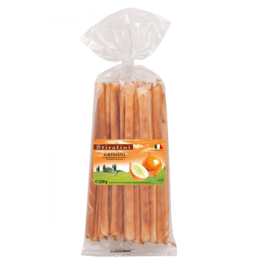 Maizes standziņas Grissini ar sīpoliem, 250g