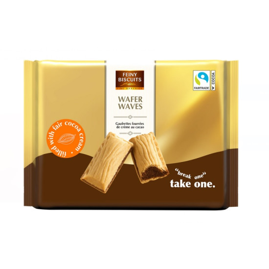 Vafeļu spilventiņi Feiny Biscuits, ar kakao pildijumu, 300g