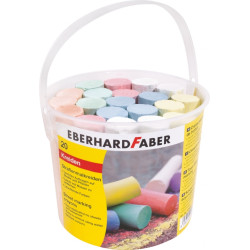 Asfalta krīts EberhardFaber, apaļš, 20gab/iep, asorti