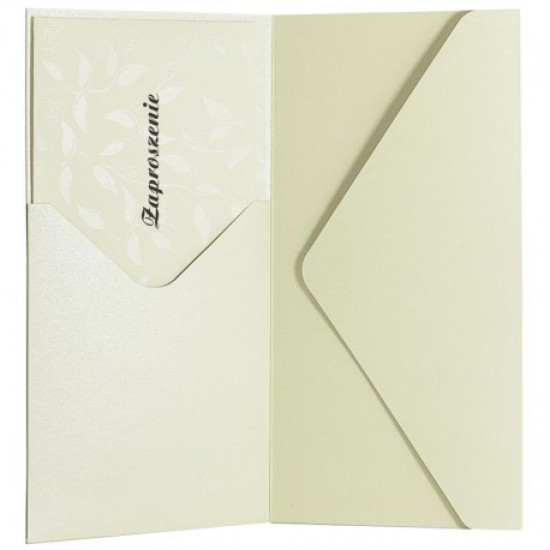 Krāsainas aploksnes Galeria Papieru Pearl DL, 220g/m², 5gab/iep, Cream
