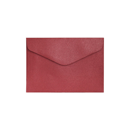 Krāsainas aploksnes Galeria Papieru Pearl C6, 150g/m², 10gab/iep., Red