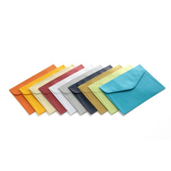 Krāsainas aploksnes Galeri Papieru Metallic B7, 120g/m², 100gab/iep, asorti
