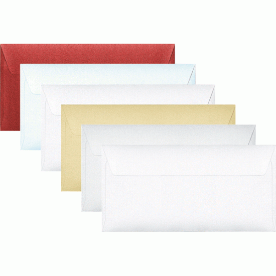 Krāsainas aploksnes Galeria Papieru Pearl DL, 120g/m², 10gab/iep, Silver