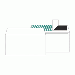 Pašlīmējošas aploksnes C65, 114x229mm, 50gab/iep, baltas