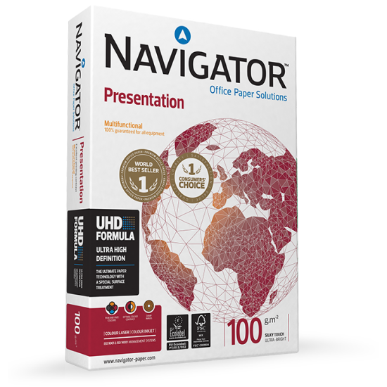 Бумага Navigator Presentation, White, Без Просвечивания